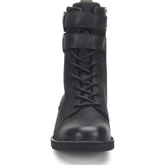 BORN Women BØRN Women\'s Black Leather Camryn Lace-Up Boot Size 8 & 8.5